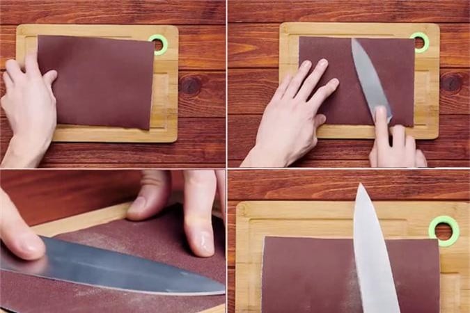 Cách mài dao bằng giấy nhám