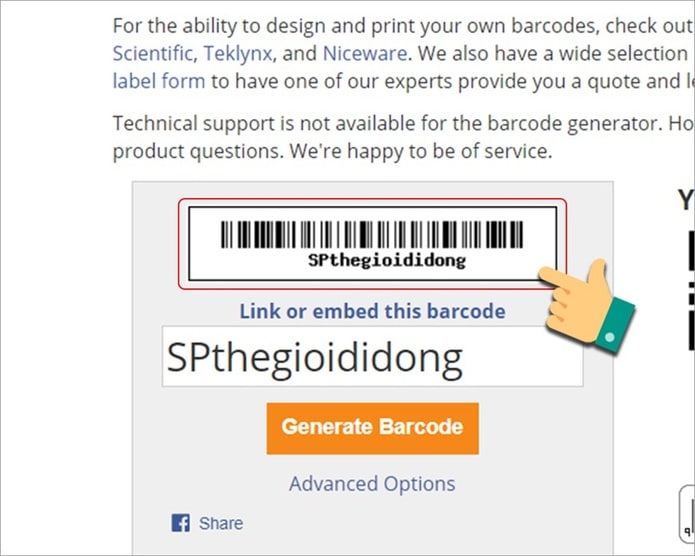 tạo mã vạch online barcodesinc bước 2