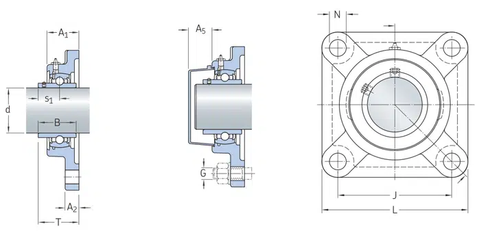 Cấu tạo gối đỡ trục UCF